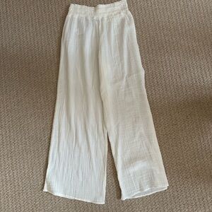White Wide-Leg Pants